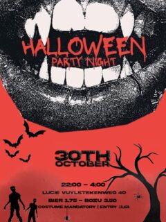 HALLOWEEN OPEN PARTY

Sign up now for the biggest sport association party of the year! There will be an inside and outside stage!

📅 Friday October 30th
📍 Lucie Vuylstekeweg 40
⏰ 22:00
🍺 Bier €1,75 - Bozu €3,50
🎟️ €1.61 ticket - Link in bio