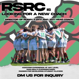 RSRC is looking for a new coach. ❤️💚
We’re searching for a Director of Rugby / 2XV & 3XV Head Coach to lead our program forward. With 2XV pushing for promotion this season, this role is about building structure, intensity, and results where it matters most.
Coaching experience at any level, availability 2 evenings/week, and a passion for developing student players. 
That’s what we’re looking for.
Sound like you? DM us.